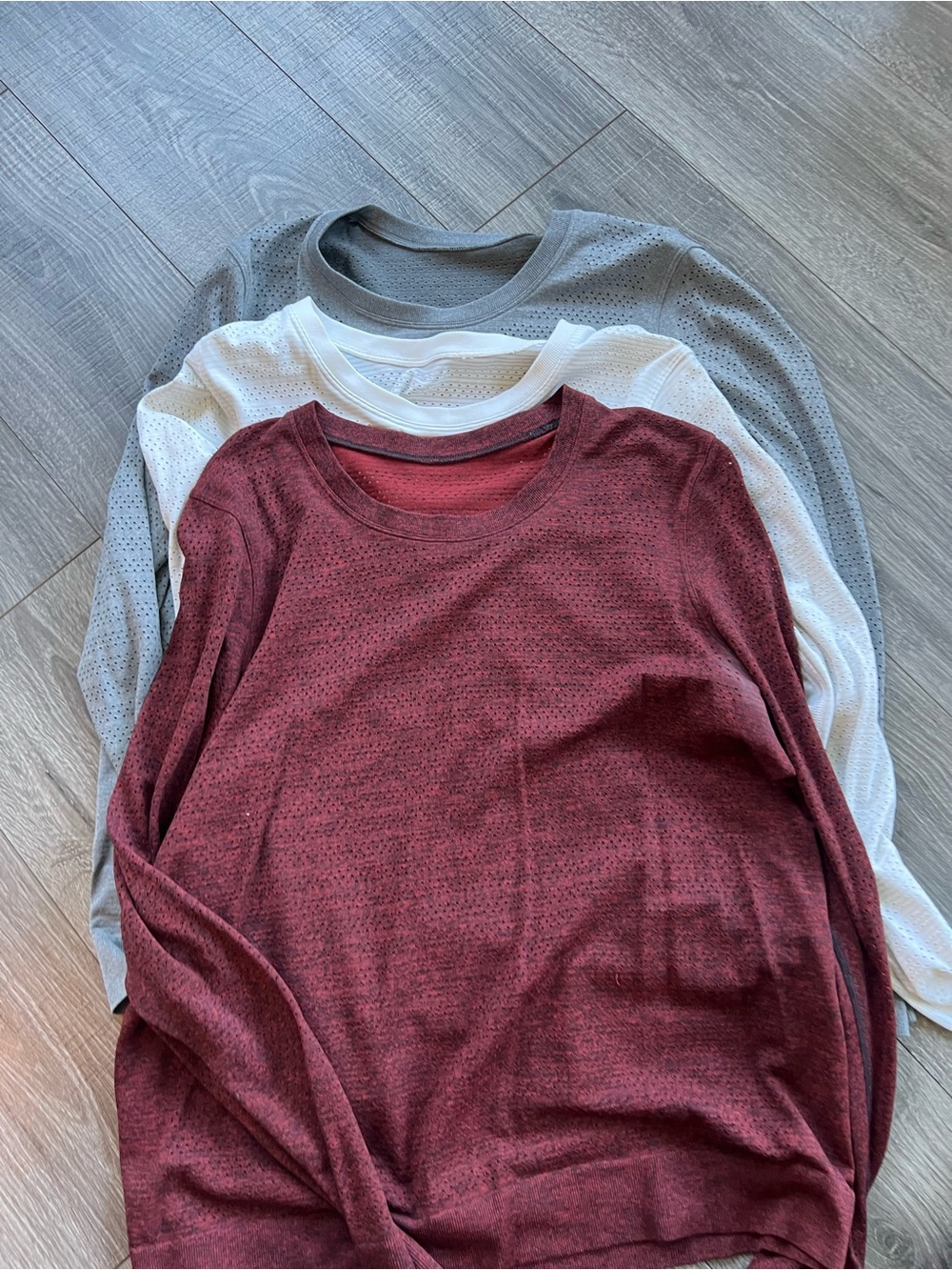 Lululemon Swiftly Bundle - Burgundy, White & Gray